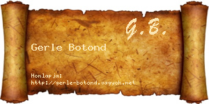 Gerle Botond névjegykártya